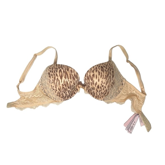 Victoria’s Secret leopard lace push up bra dream angels 32D - Picture 5 of 5